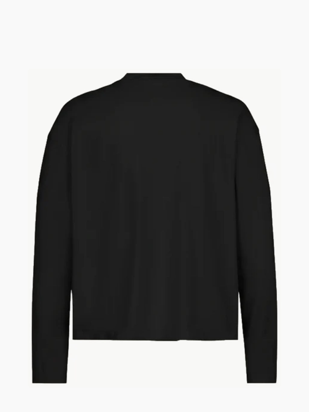 T-shirt unisexe manches longues en coton biologique 240 g/m² – Noir — Produit de dos