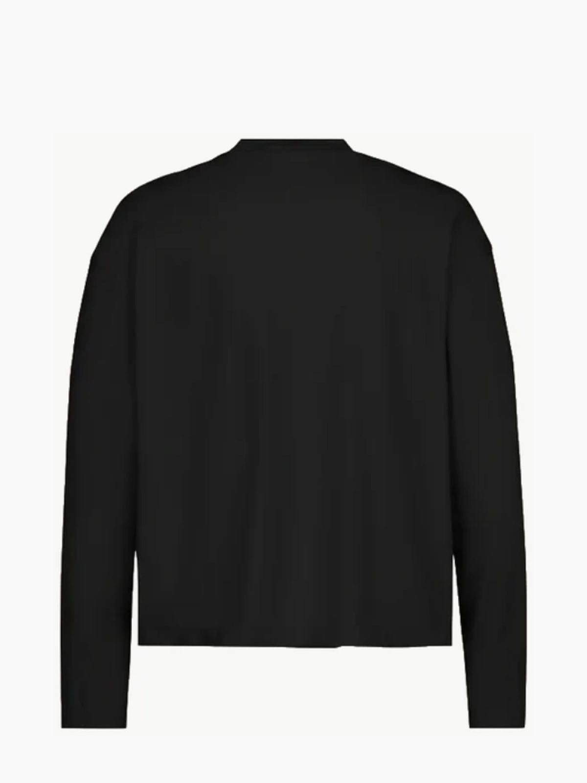 T-shirt unisexe manches longues en coton biologique 240 g/m² – Noir — Produit de dos