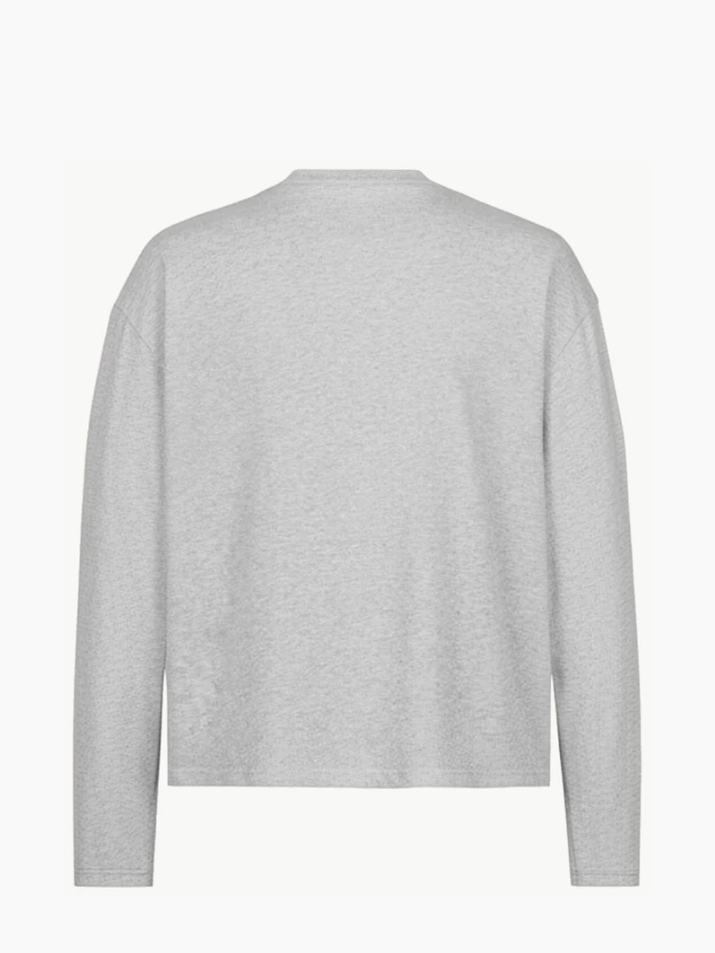 T-shirt unisexe manches longues en coton biologique 240 g/m² – Gris clair — Produit de dos