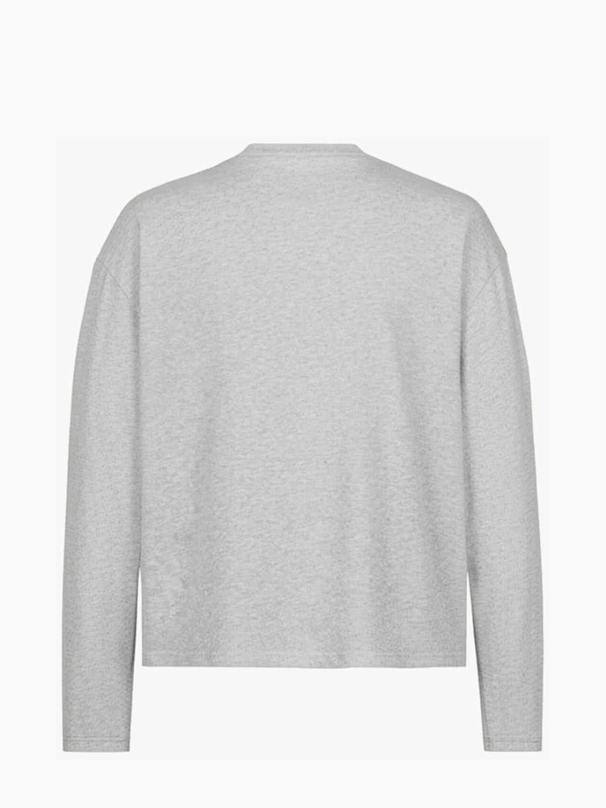 T-shirt unisexe manches longues en coton biologique 240 g/m² – Gris clair — Produit de dos