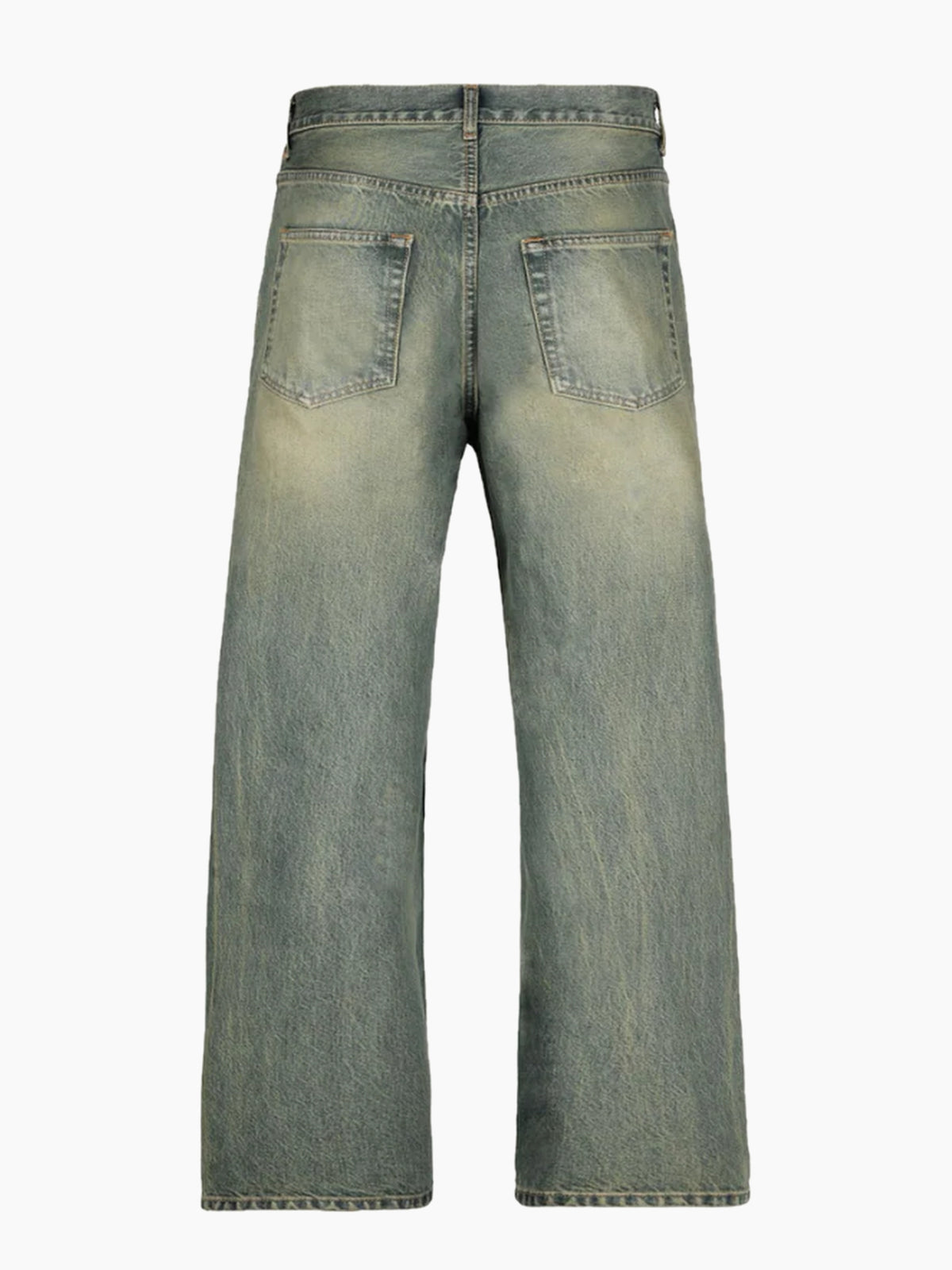 Jean denim unisexe vert sauge délavé - dos