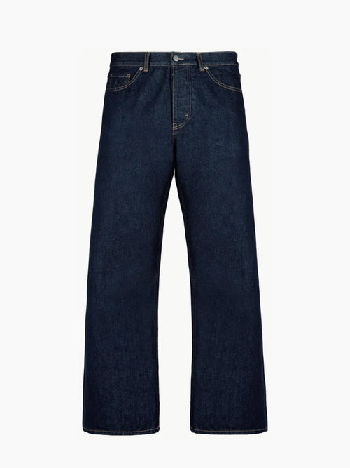 Jean unisexe loose fit en denim 15 oz – Indigo — Produit de face