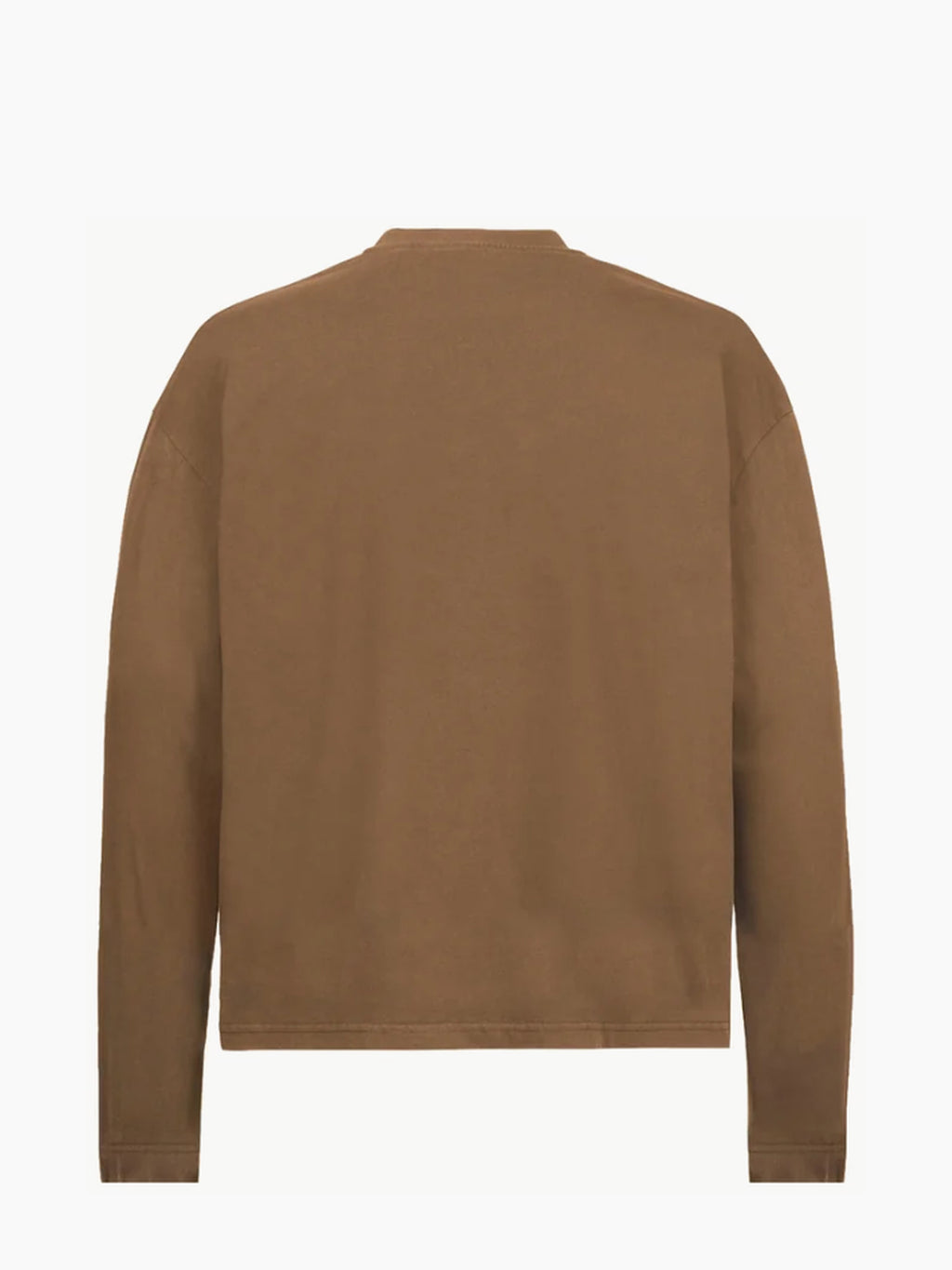 T-shirt unisexe manches longues en coton biologique 240 g/m² – Camel vintage — Produit de dos