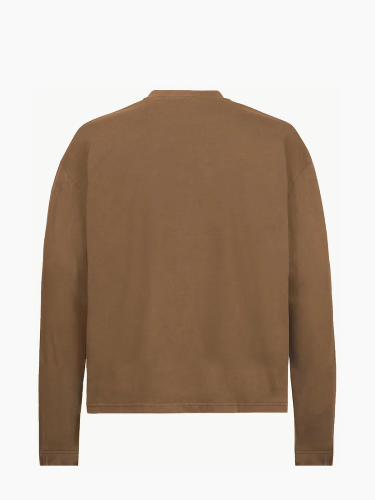 T-shirt unisexe manches longues en coton biologique 240 g/m² – Camel vintage — Produit de dos