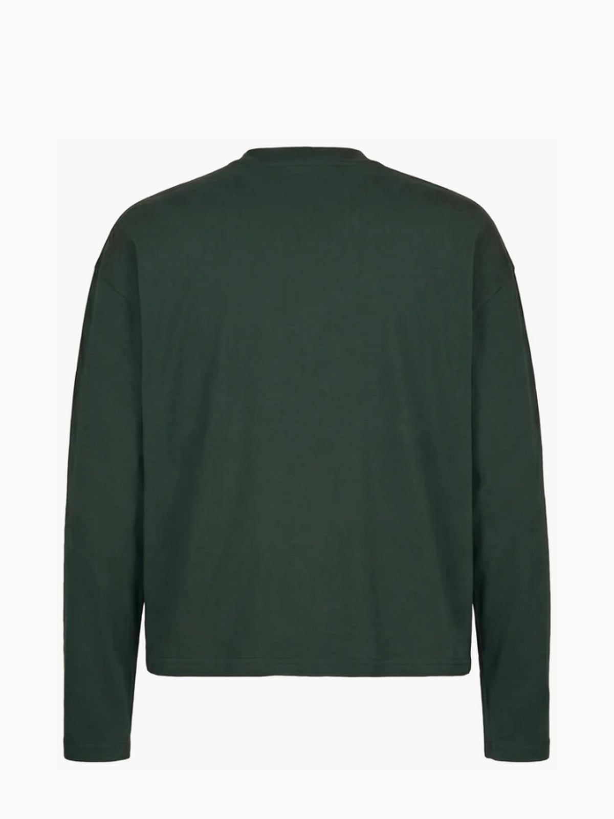 T-shirt unisexe manches longues en coton biologique 240 g/m² – Vert forêt — Produit de dos