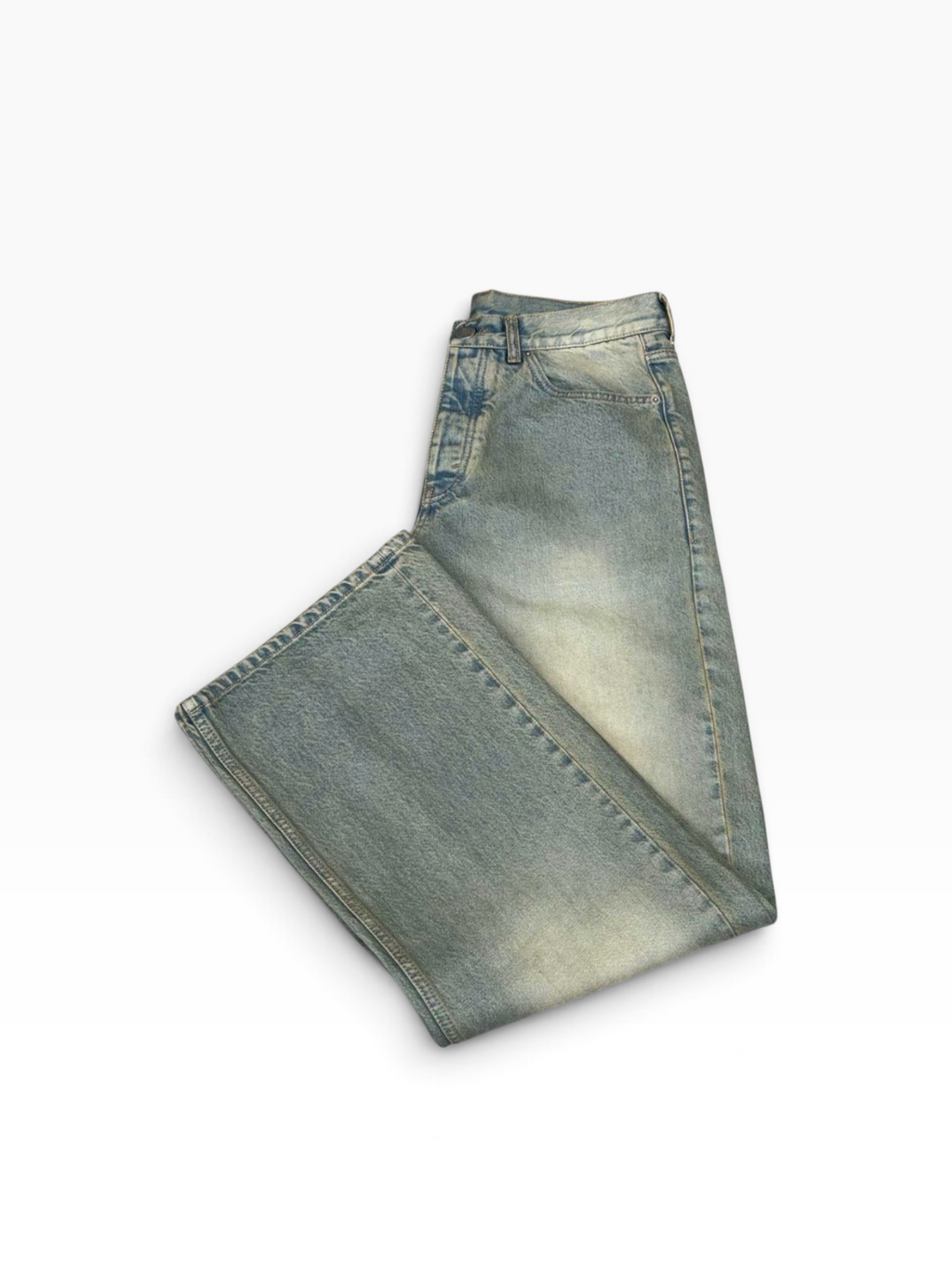 Denim 15 oz – Vert sauge délavé