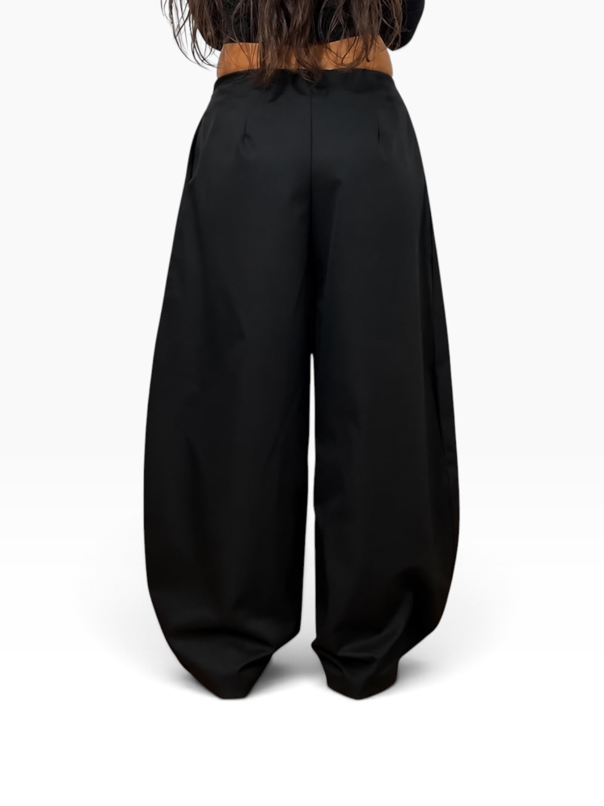 Pantalon parachute structuré à pinces | Femme