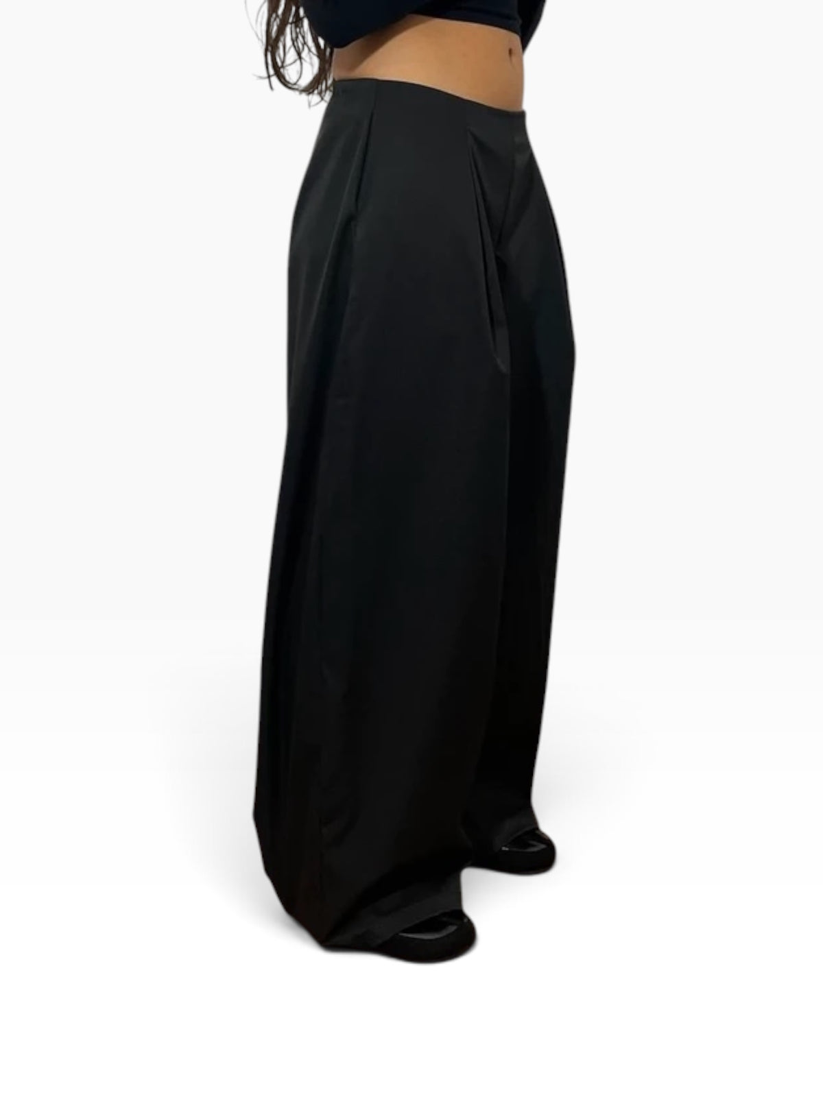 Pantalon parachute structuré à pinces | Femme