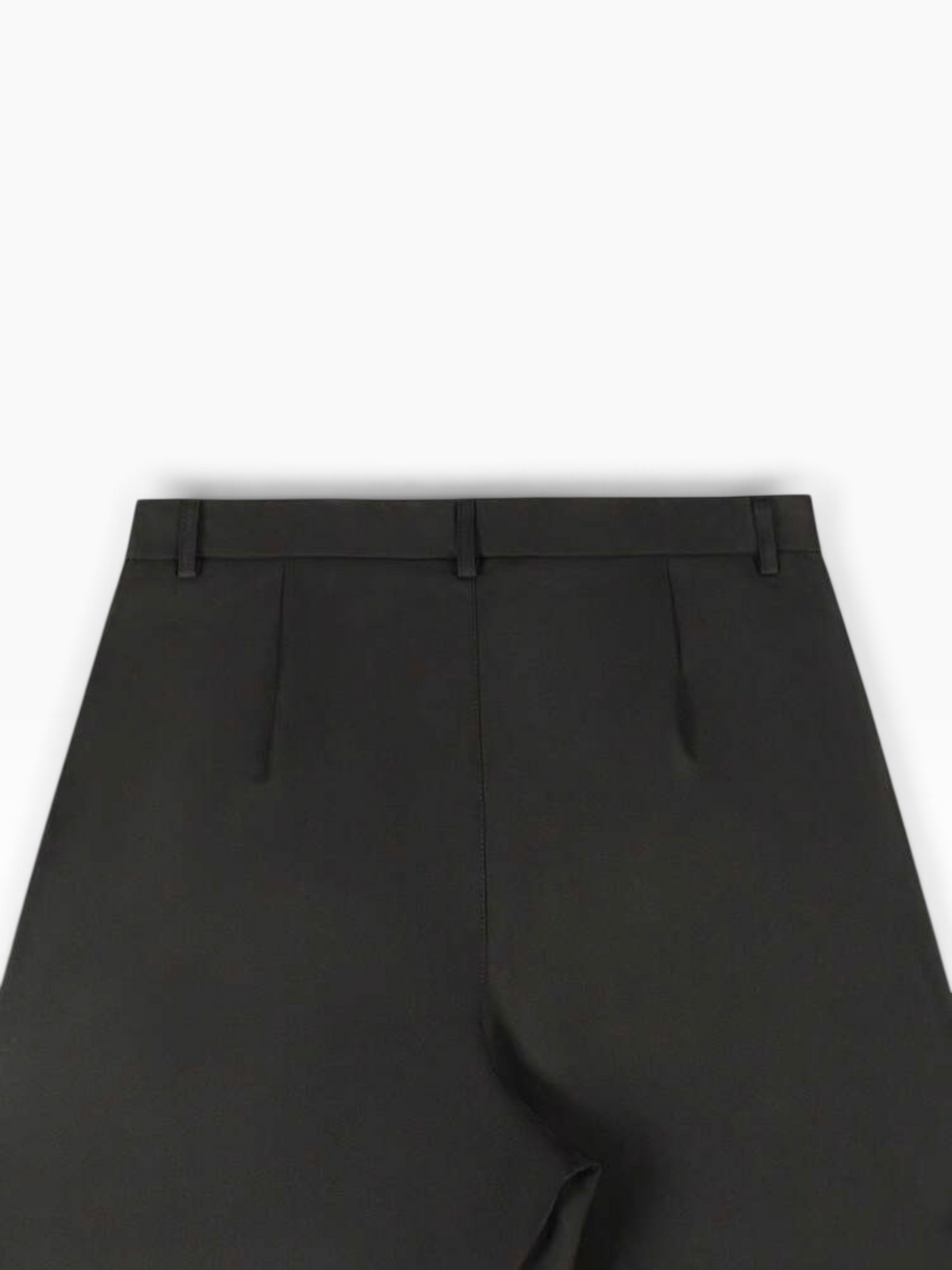 FLUID BOOTCUT TROUSERS - Black - back waist detail