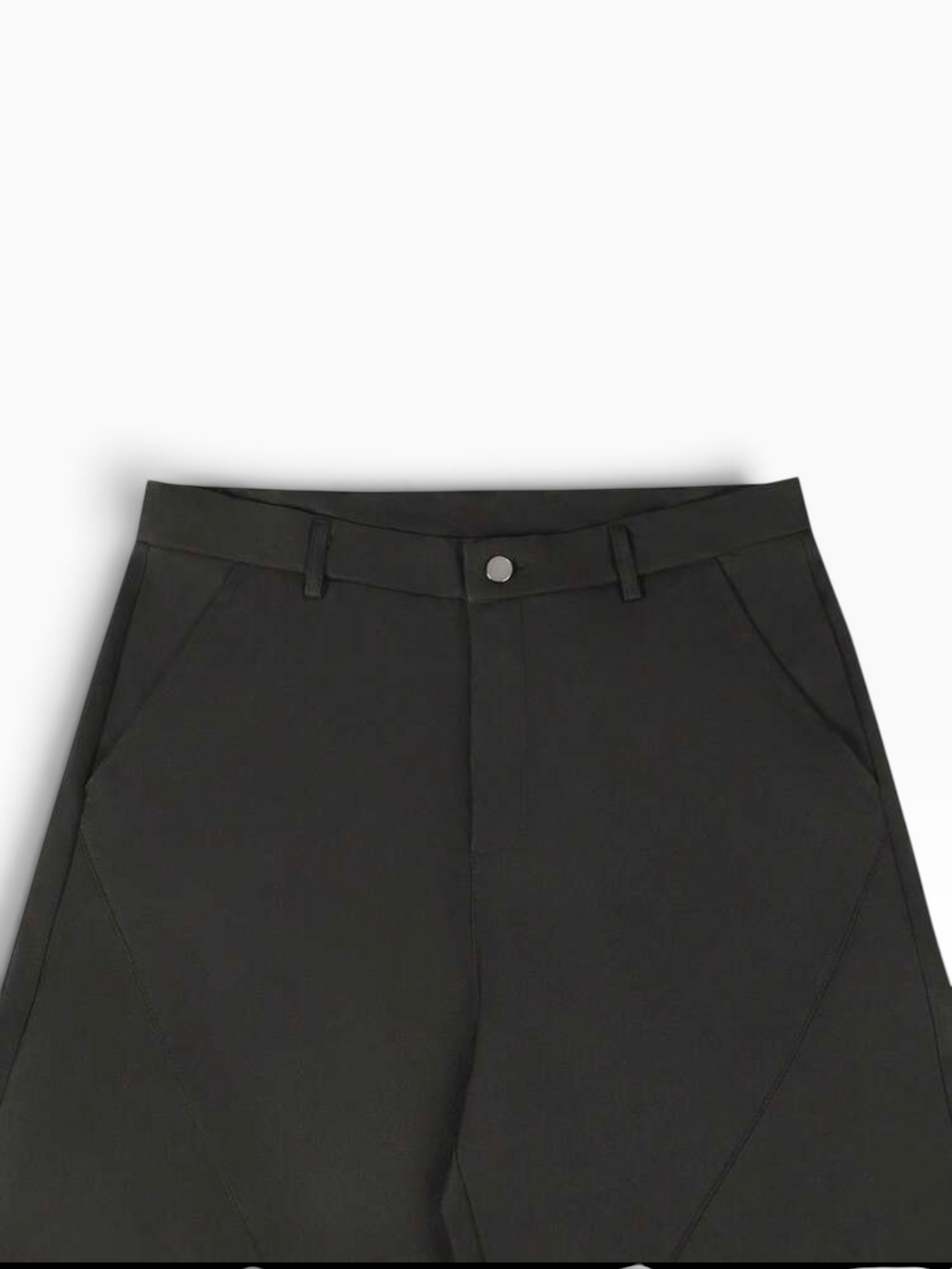 FLUID BOOTCUT TROUSERS - Black - waist detail