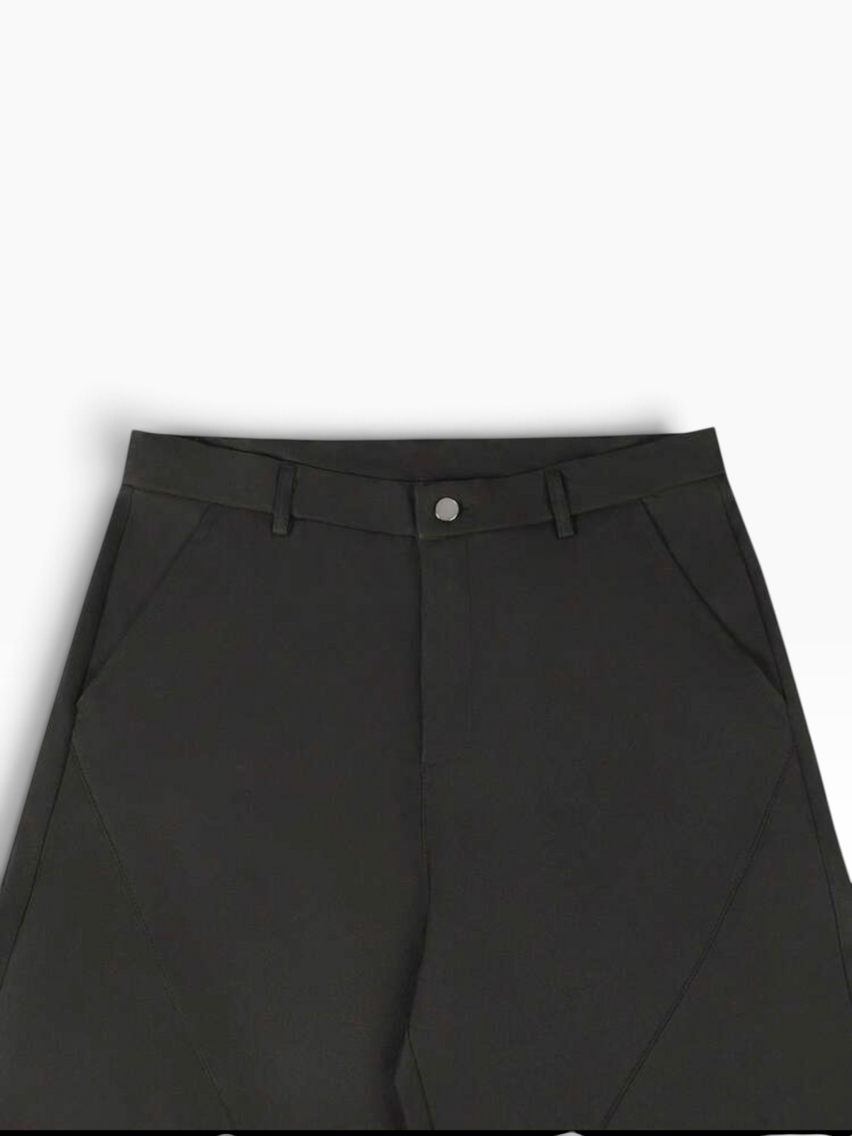 FLUID BOOTCUT TROUSERS - Black - waist detail