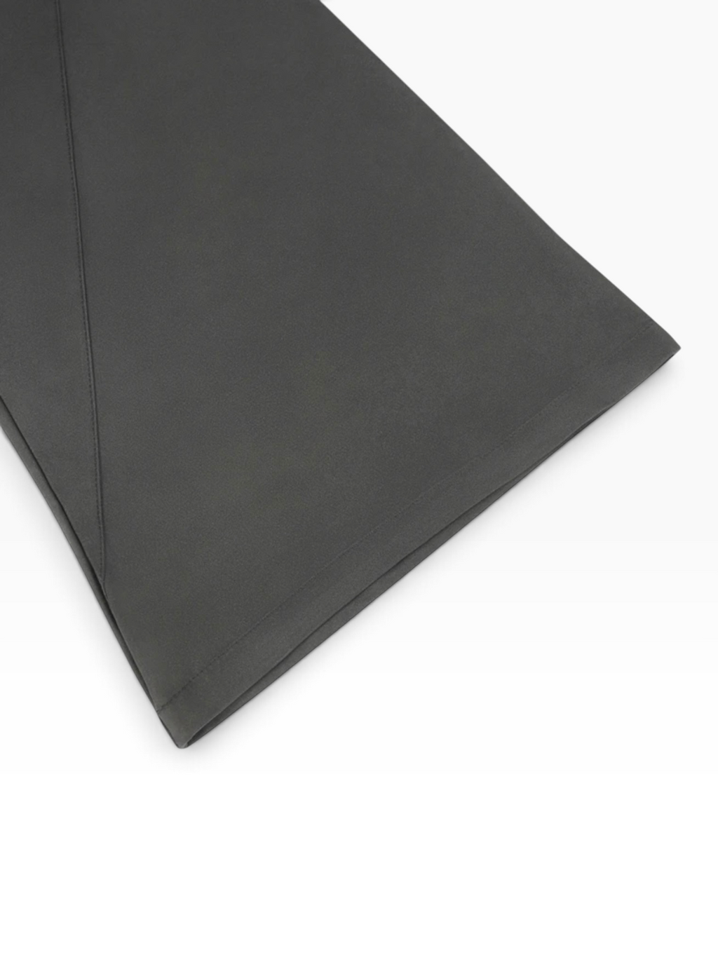 FLUID BOOTCUT TROUSERS - Grey - hem detail