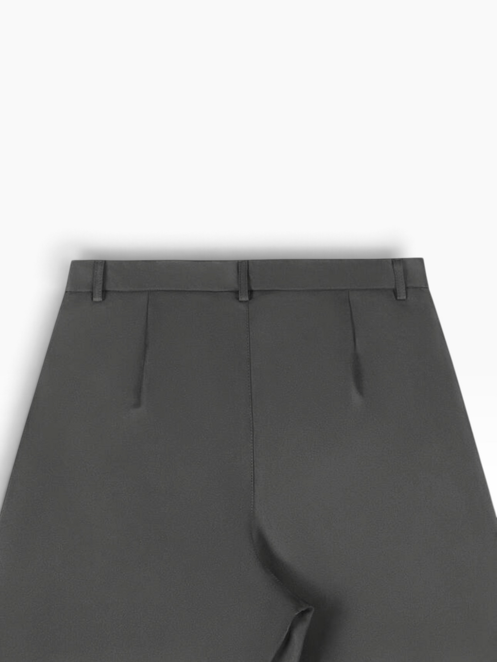 FLUID BOOTCUT TROUSERS - Grey - back waist detail