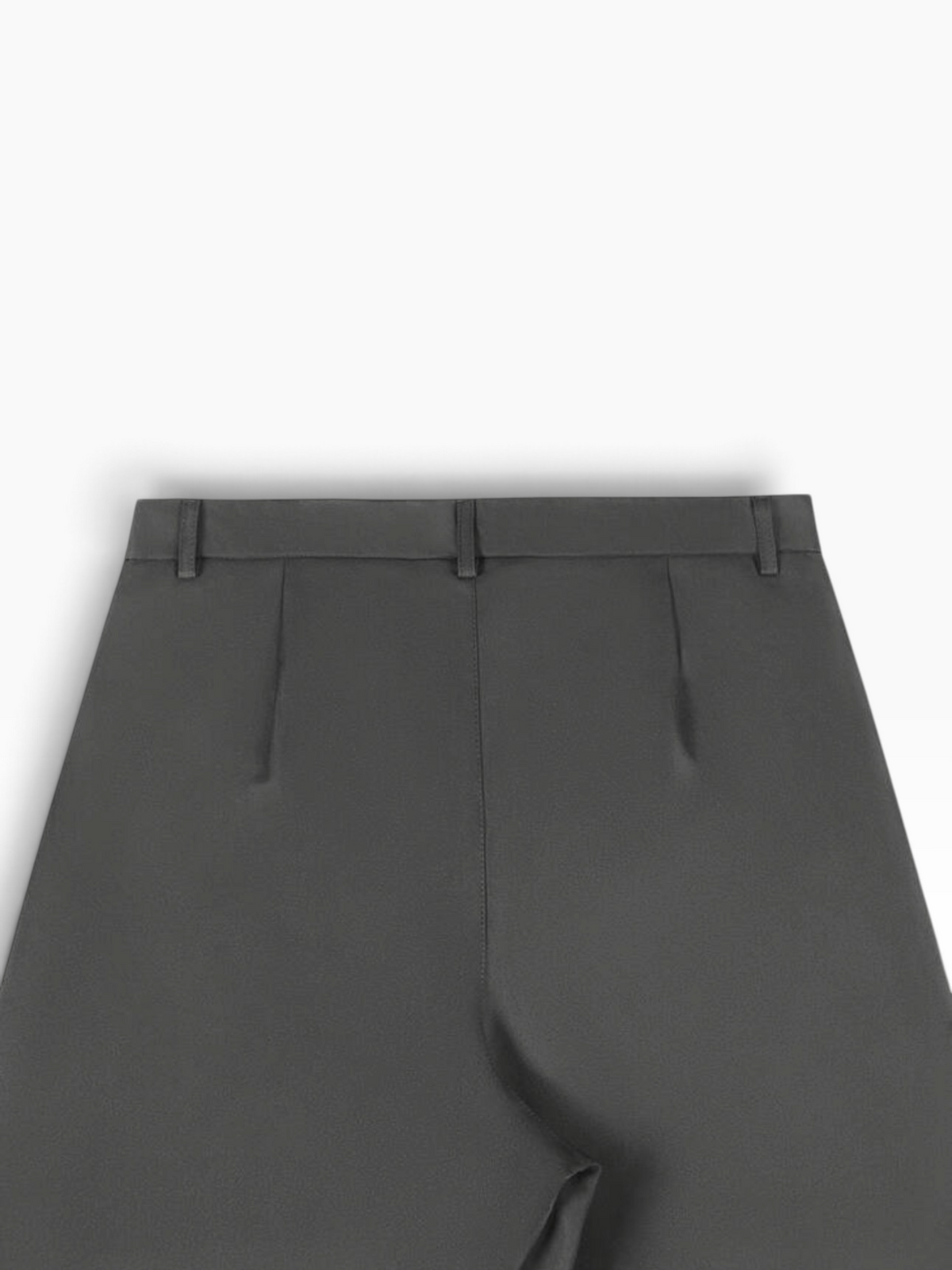 FLUID BOOTCUT TROUSERS - Grey - back waist detail