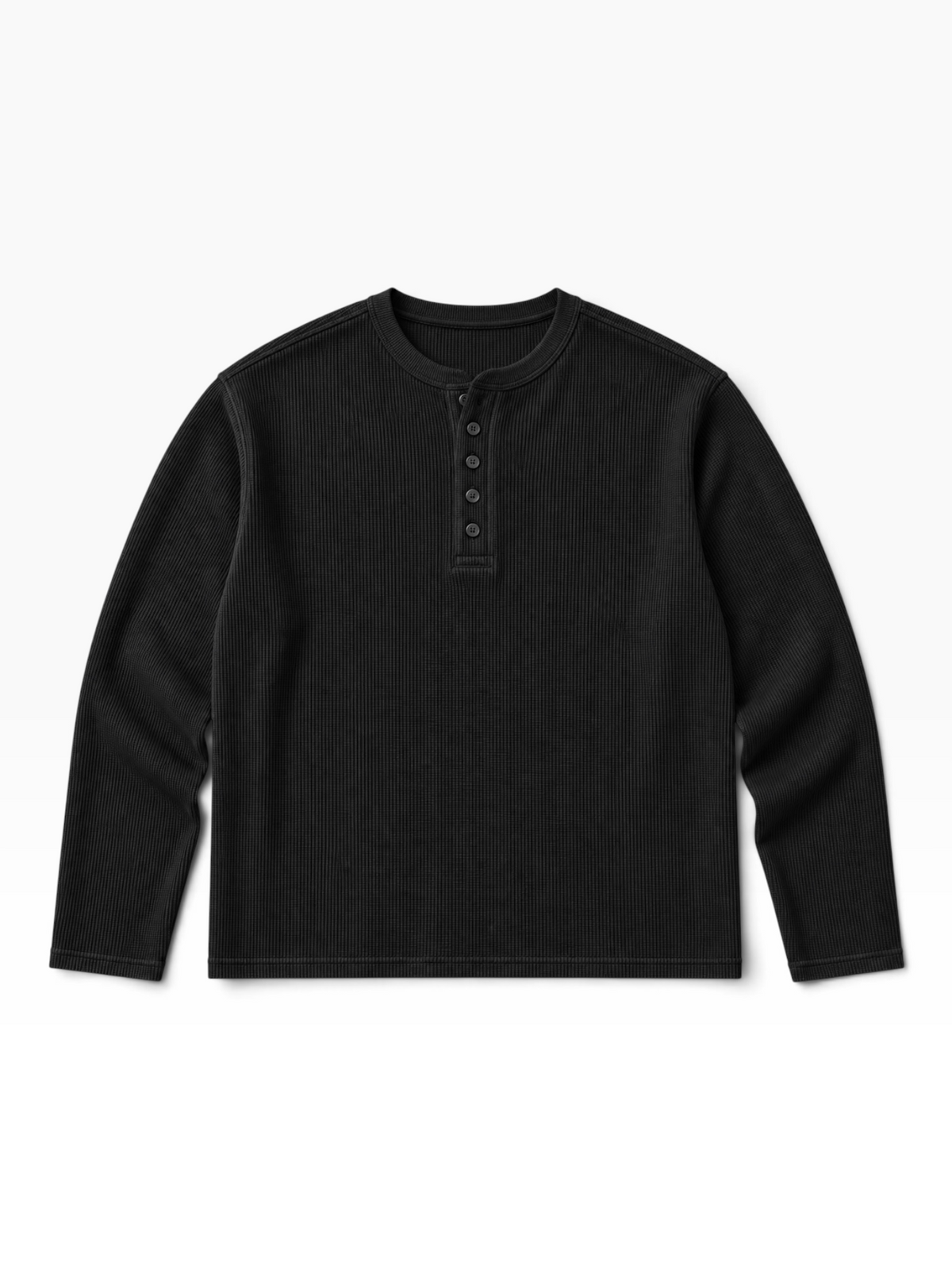 HENLEY - RELAXED FIT - BLACK