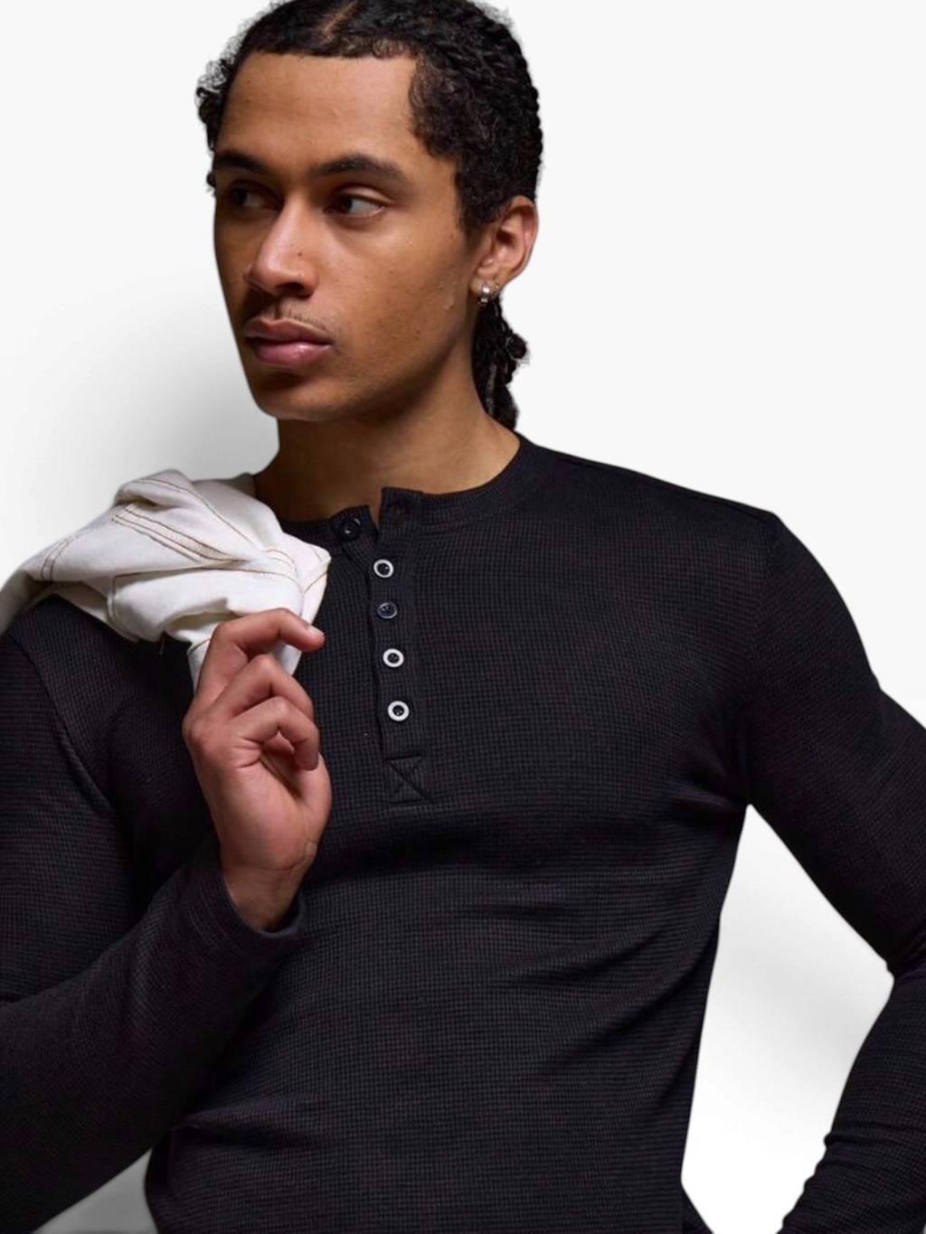 HENLEY RELAXED FIT - BLACK - 03