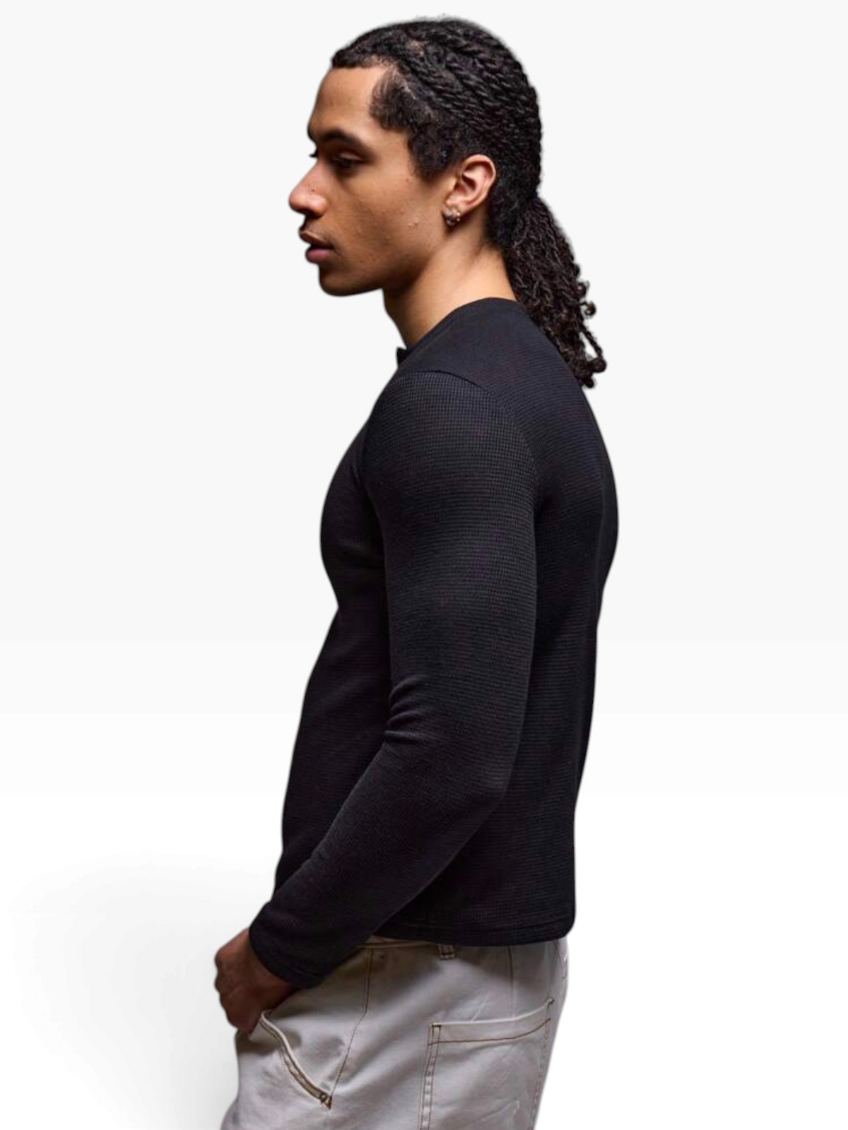 HENLEY RELAXED FIT - BLACK - 04