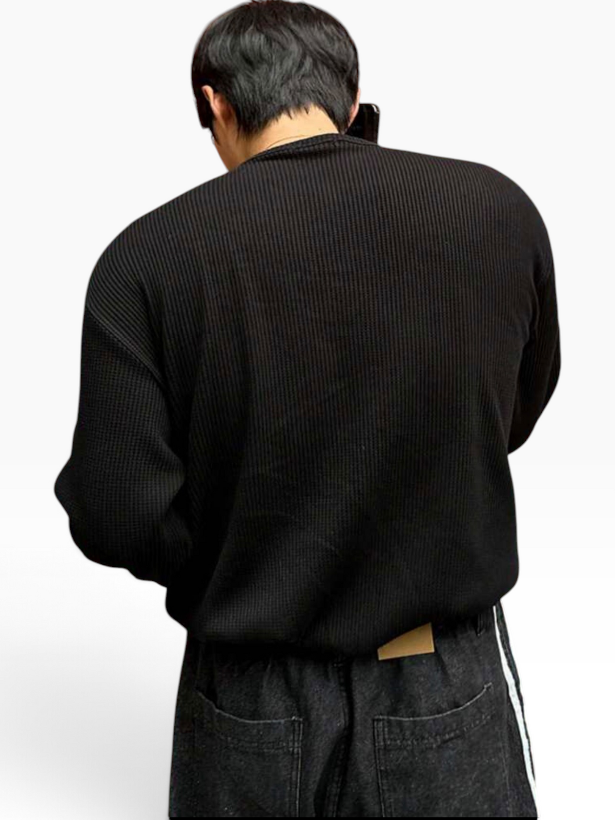 HENLEY RELAXED FIT - BLACK - 04