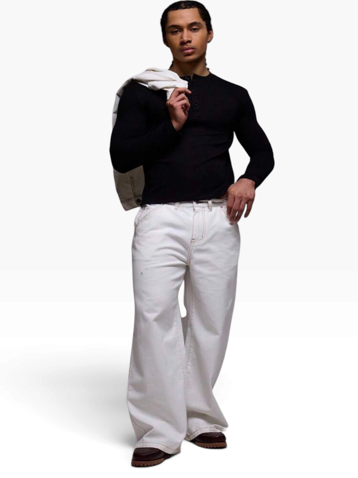 HENLEY RELAXED FIT - BLACK - 06