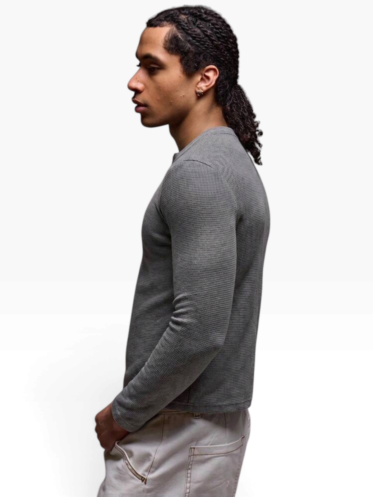HENLEY RELAXED FIT - CHARCOAL GREY - 04