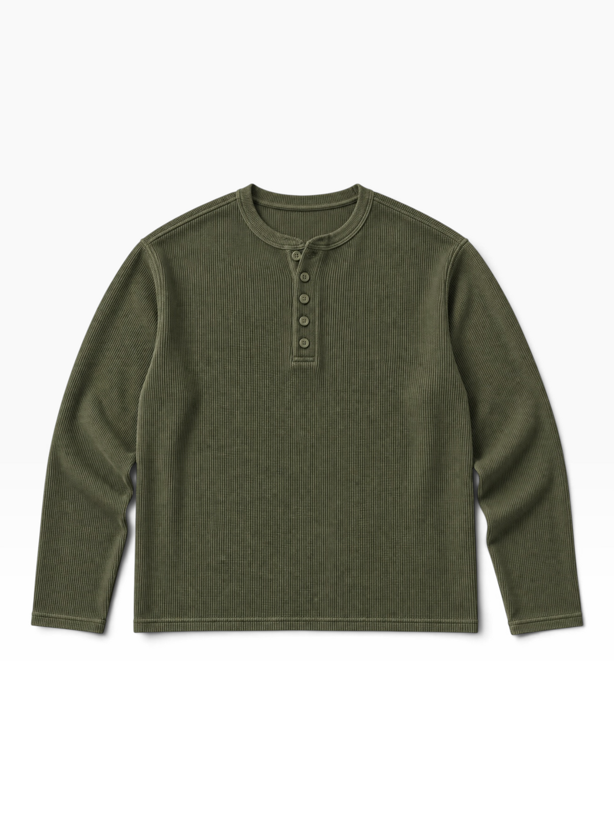 HENLEY - RELAXED FIT - DARK OLIVE