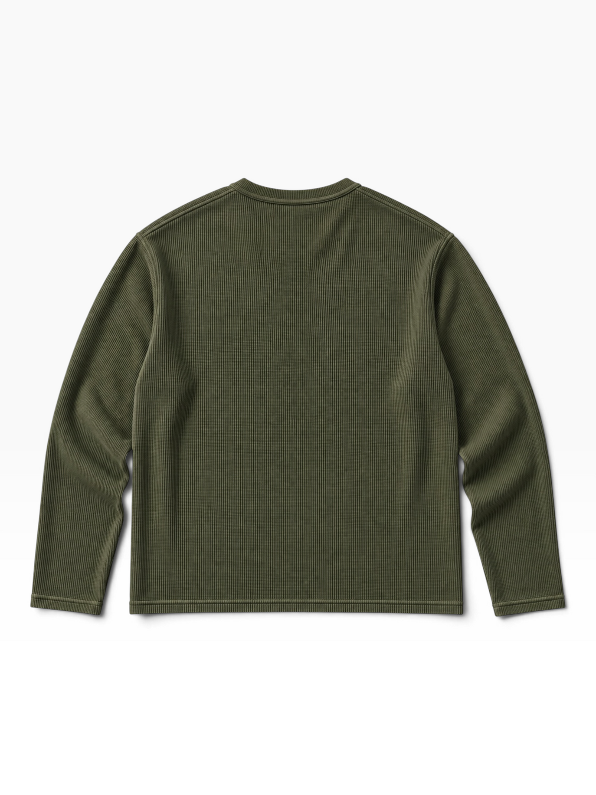 HENLEY RELAXED FIT - DARK OLIVE - 07