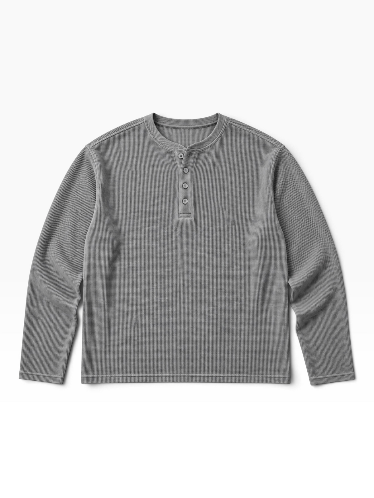 HENLEY RELAXED FIT - LIGHT GREY - 01