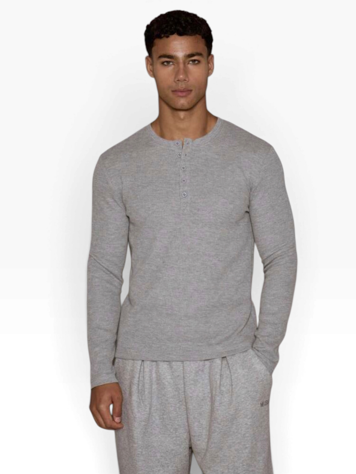HENLEY RELAXED FIT - LIGHT GREY - 02