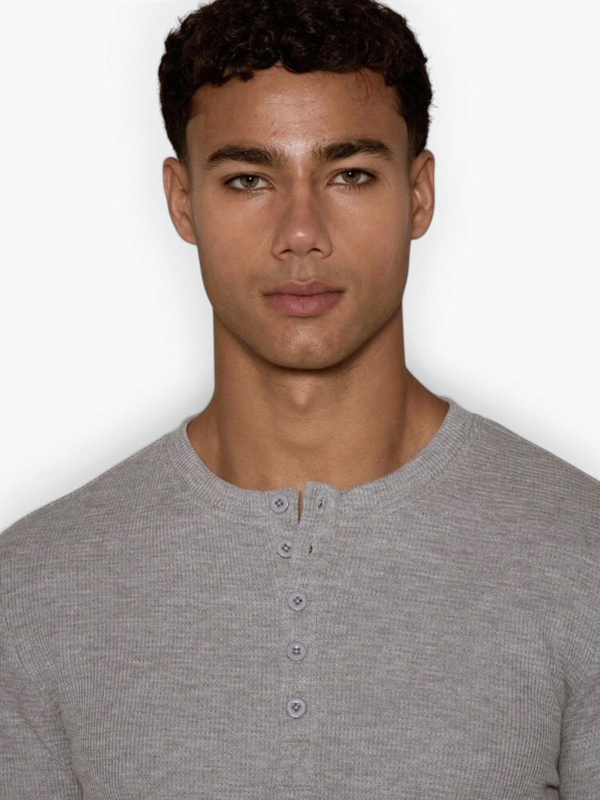 HENLEY RELAXED FIT - LIGHT GREY - 03