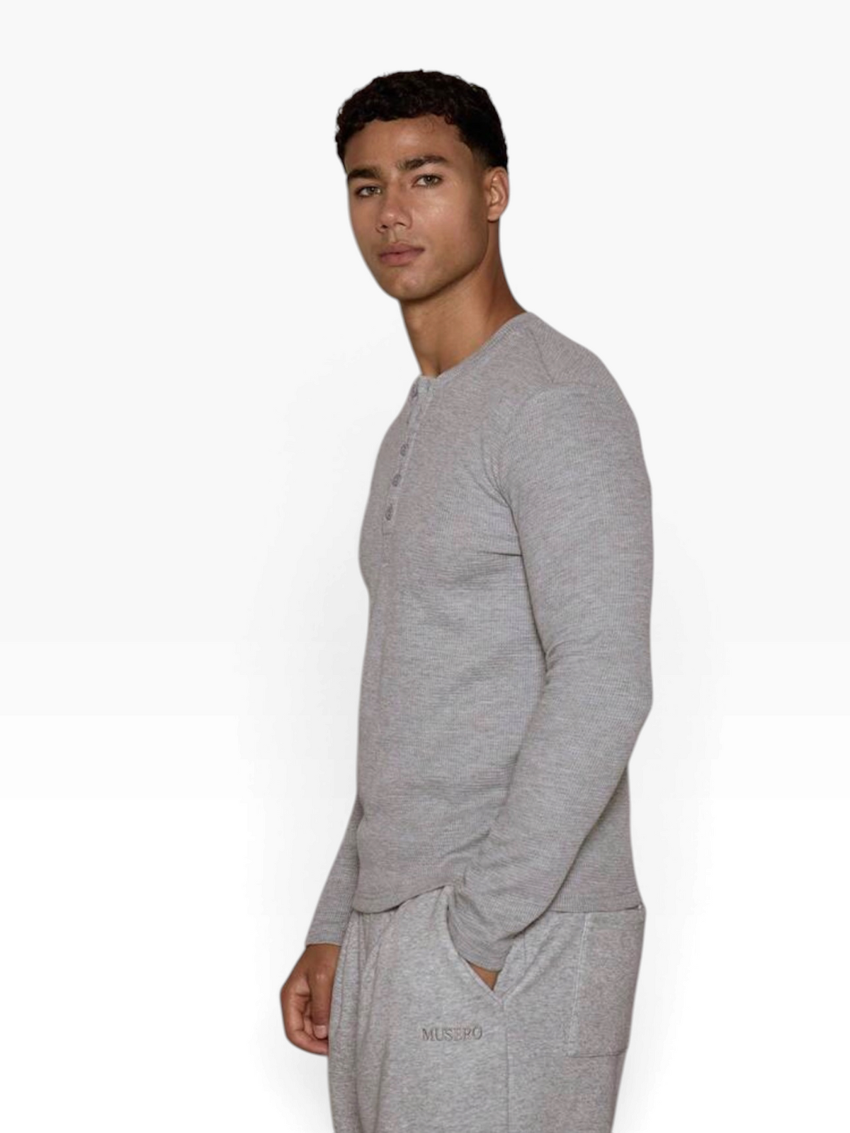 HENLEY RELAXED FIT - LIGHT GREY - 04