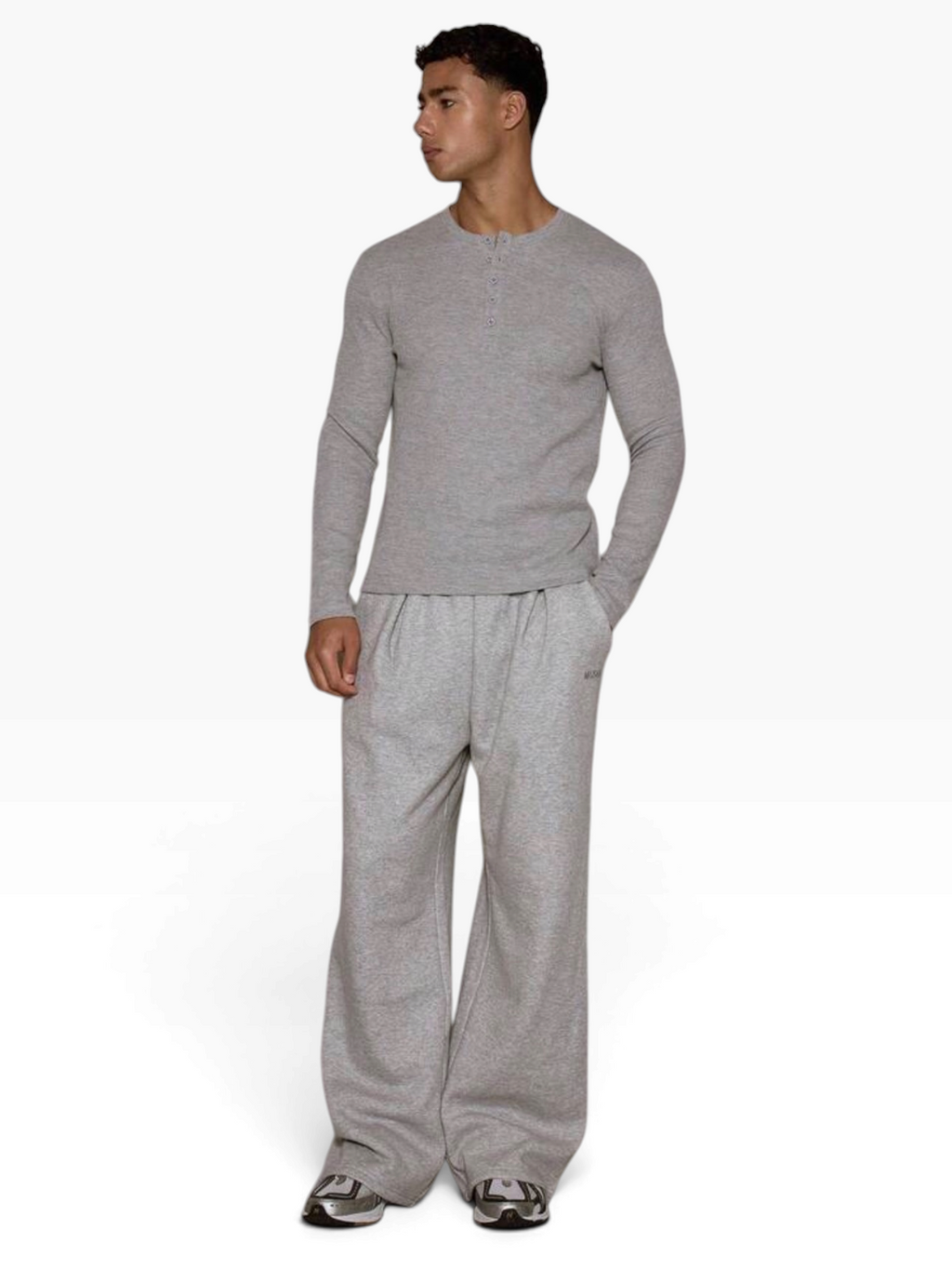 HENLEY RELAXED FIT - LIGHT GREY - 06