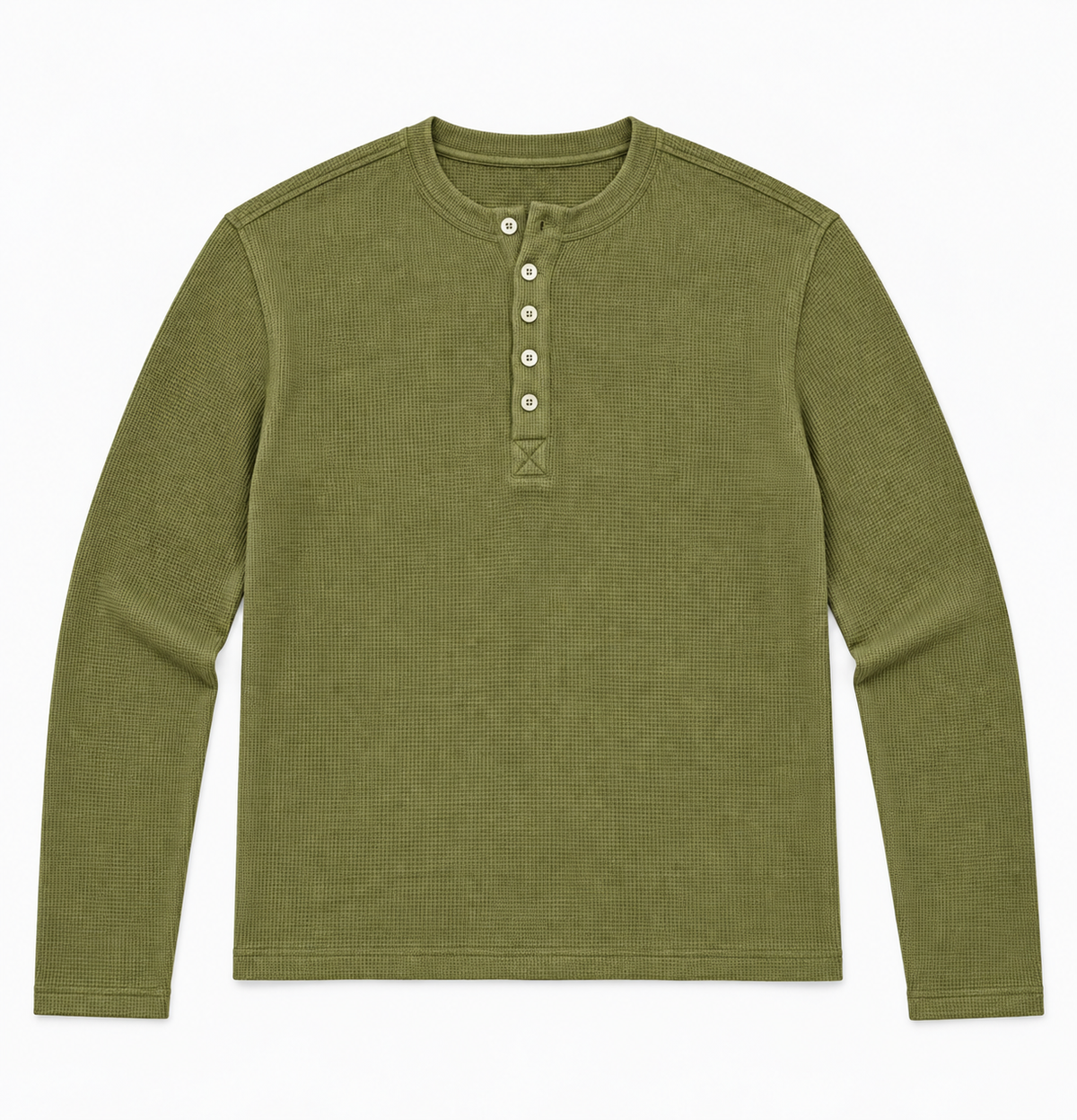 HENLEY - SLIM FIT - MOSS GREEN