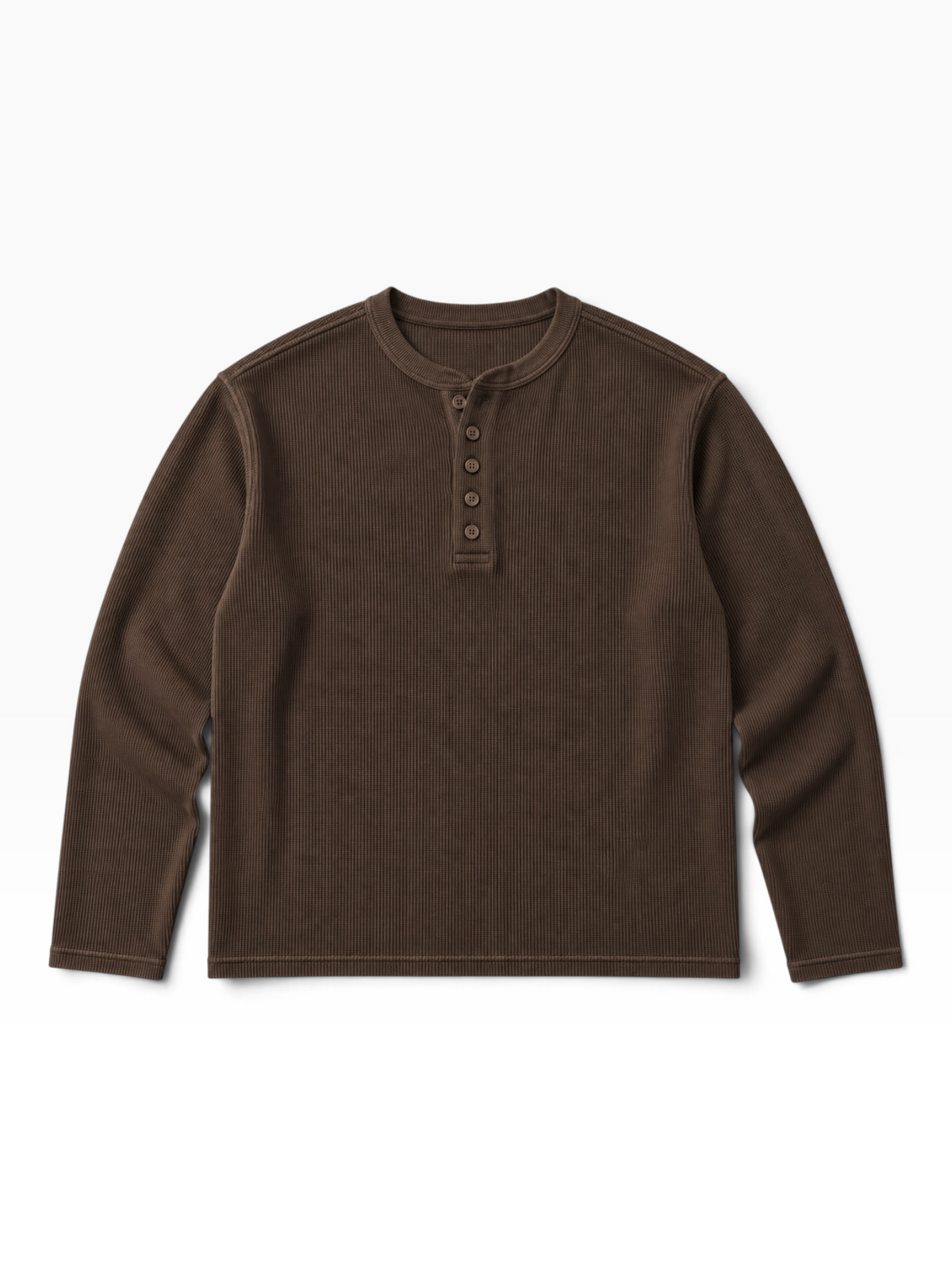 HENLEY RELAXED FIT - TOBACCO - 01