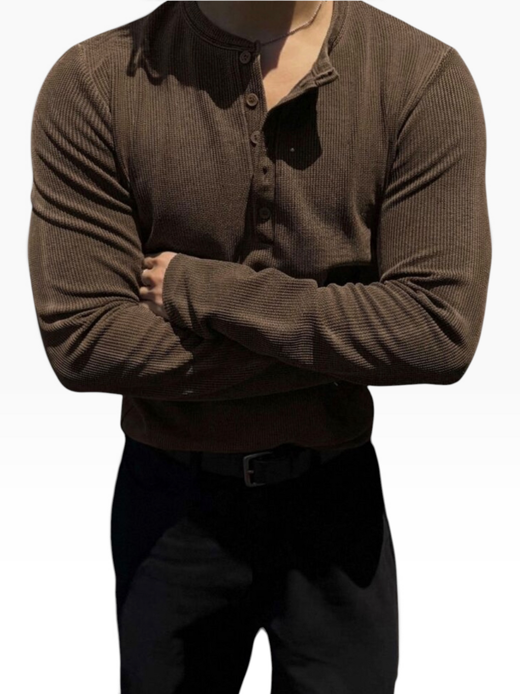 HENLEY RELAXED FIT - TOBACCO - 02