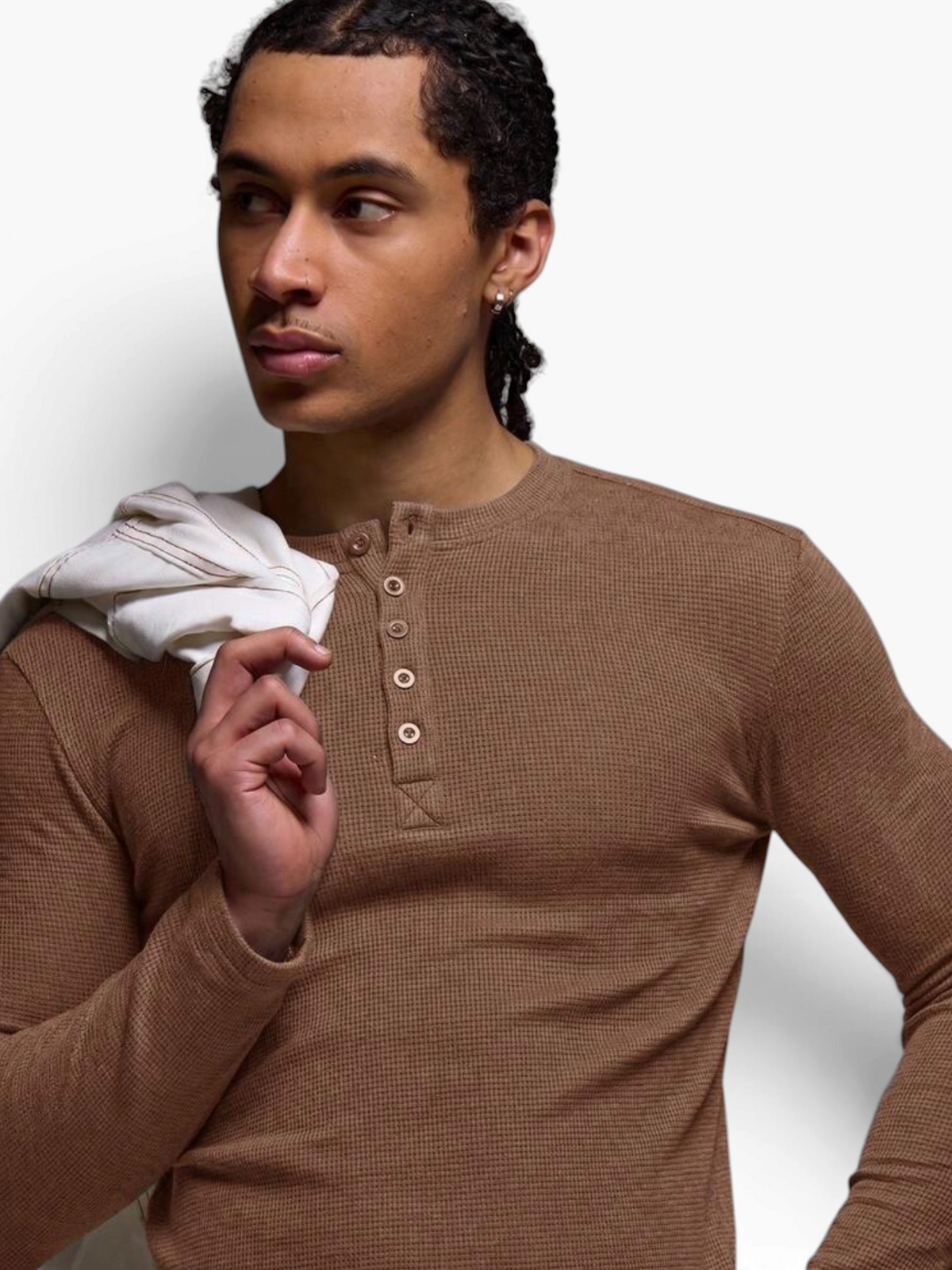 HENLEY RELAXED FIT - TOBACCO - 03