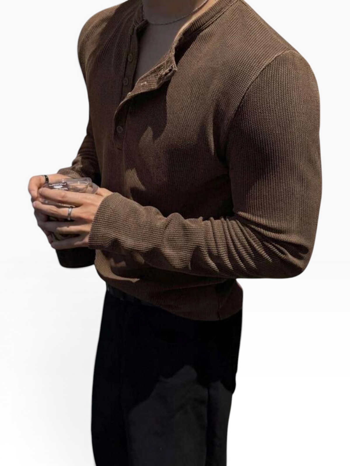 HENLEY RELAXED FIT - TOBACCO - 04