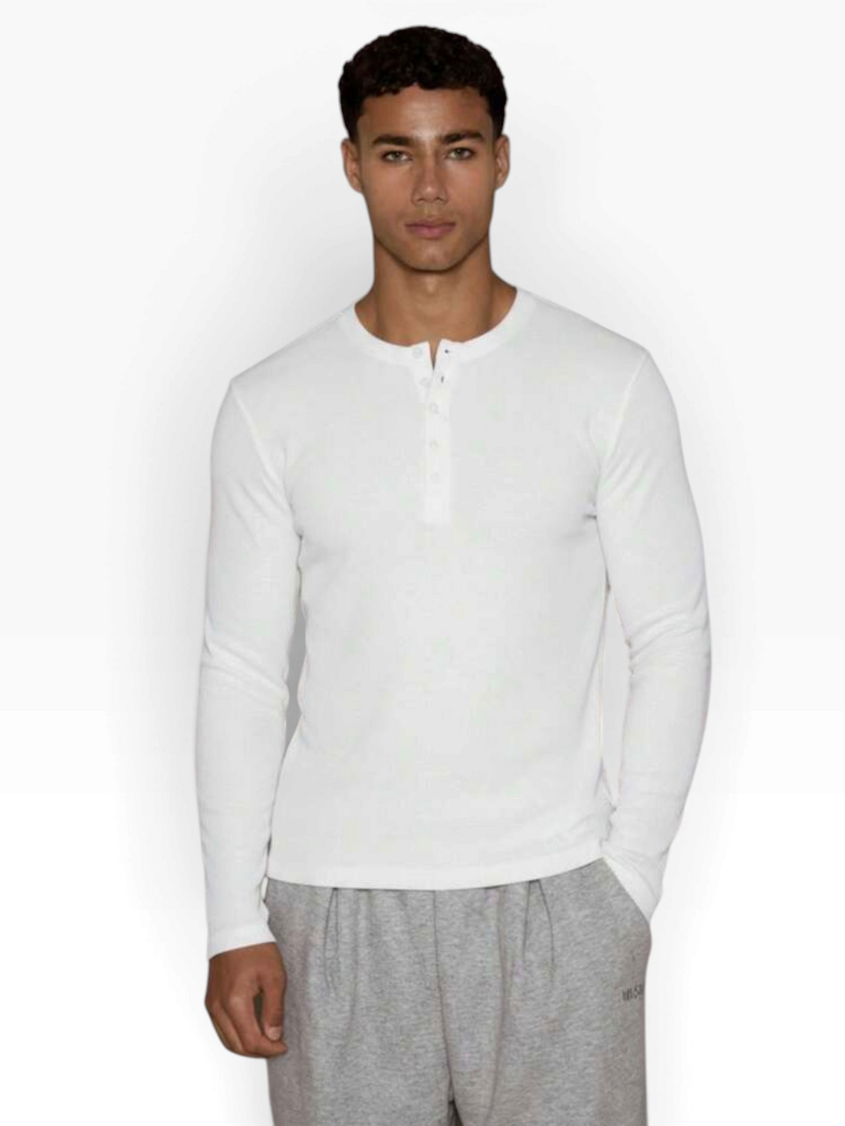 HENLEY RELAXED FIT - WHITE - 02