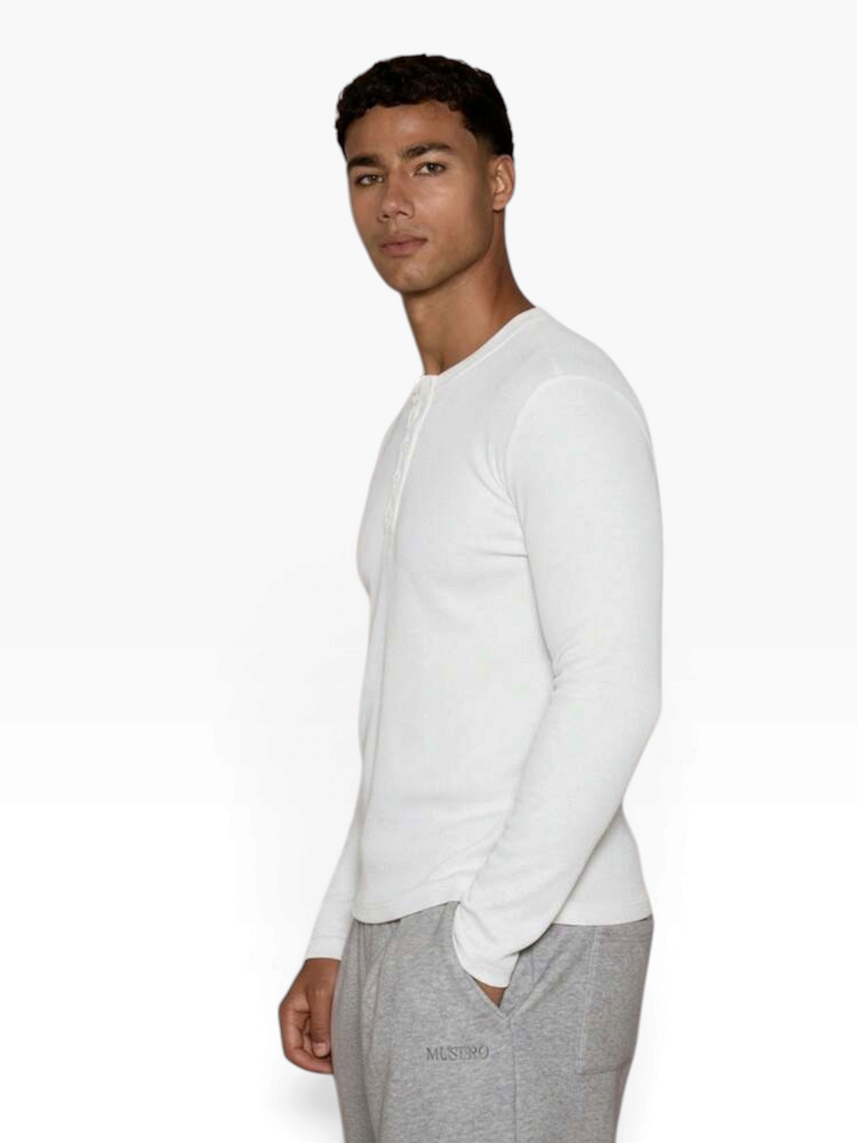 HENLEY RELAXED FIT - WHITE - 03